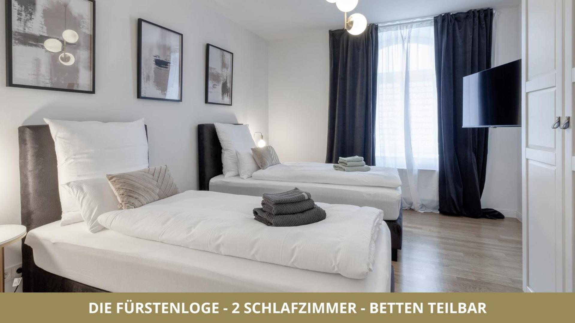 Neu Fewo Fuerstenloge 1-6 Pers Hinter Dem Markgraeflichen Opernhaus - 2 Schlafzimmer Mit Boxspringbetten 4 Einzel Oder 2 Doppelbetten, Balkon Und Einbaukueche, Barrierearm Байройт Екстер'єр фото