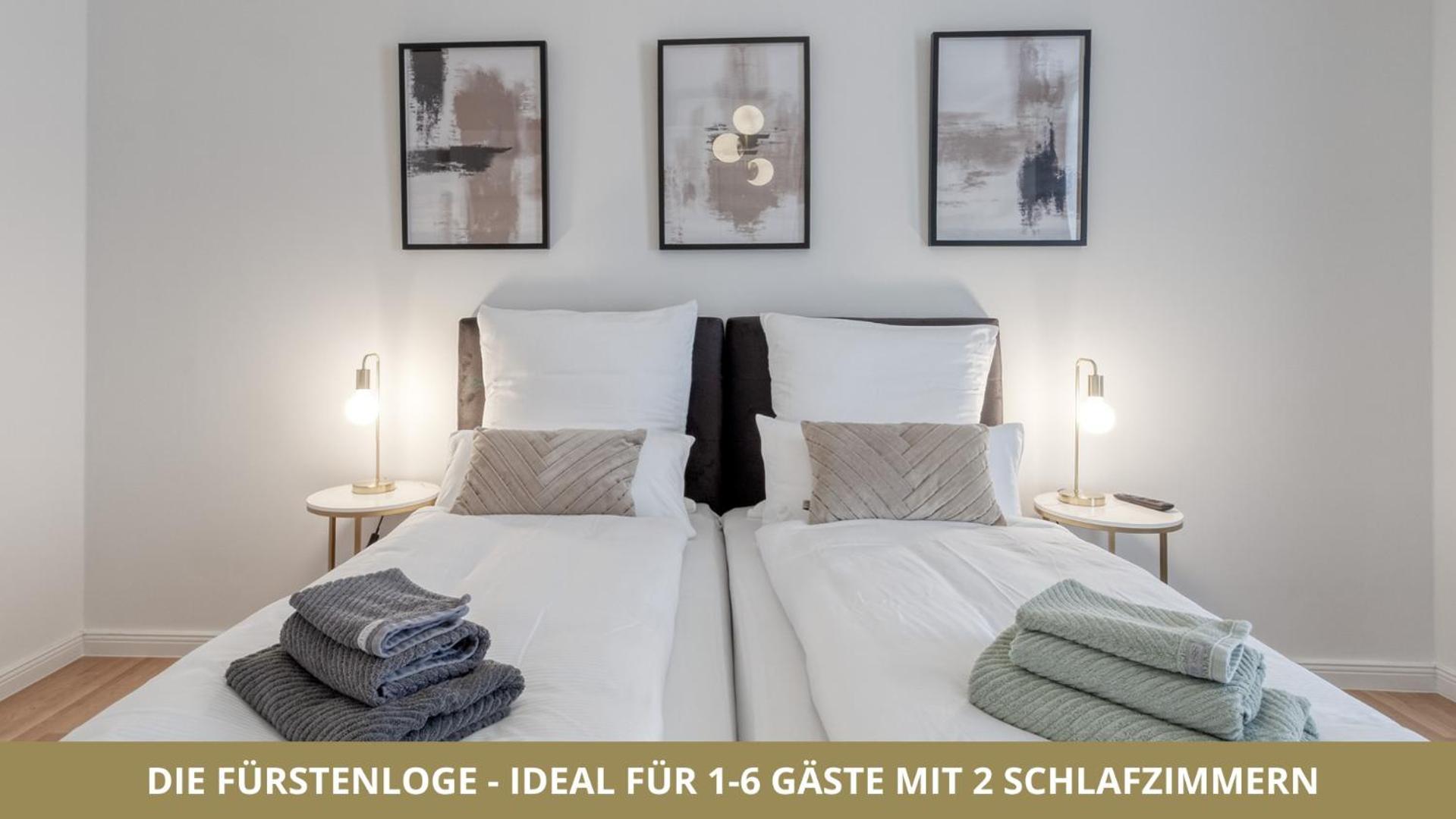 Neu Fewo Fuerstenloge 1-6 Pers Hinter Dem Markgraeflichen Opernhaus - 2 Schlafzimmer Mit Boxspringbetten 4 Einzel Oder 2 Doppelbetten, Balkon Und Einbaukueche, Barrierearm Байройт Екстер'єр фото